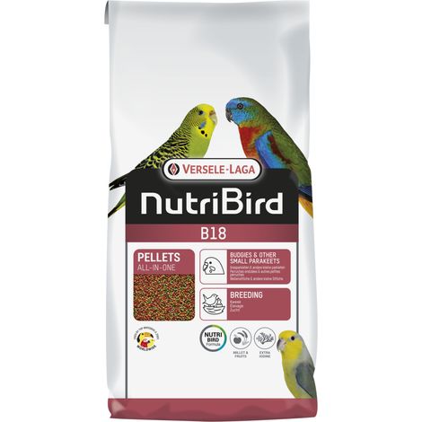 NutriBird B18 Alimento de Cría Pellets Extruidos para Periquitos (Budgies y Parakeets) 10 kg (1/3)