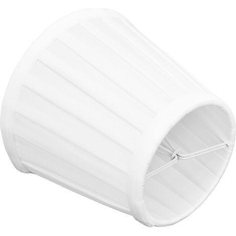 Lot de 2 petits abat-jour résistants à l'usure, lisses, raffinés, légers, sûrs et pratiques pour lampes de table (0205 Blanc). (1/5)