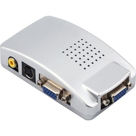 Boîtier de convertisseur universel pour ordinateur portable, adaptateur de Signal VGA vers TV AV RCA
