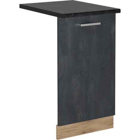 Façade de lave-vaisselle R-Line, Béton noir, 45cm , PT Anthracite, Vicco (1/5)