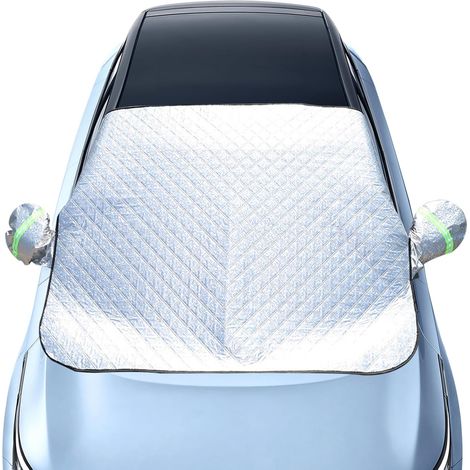 Couverture Pare Brise Voiture,Pare Soleil Voiture,Universel Couverture,BâChe Pare Brise Protection,Pliable, Protection Anti Givre, Glace, Pluie, UV,Plupart des Voitures (1/5)