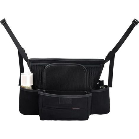 Organisateur de Rangement pour Siege Voiture, Sac Rangement Suspendu Voiture Entre Siege Avant avec Support de Sac à Main Pour Boire Téléphone Tissu, Protection de Dossier Voiture, 36x25cm,de DEBUNS