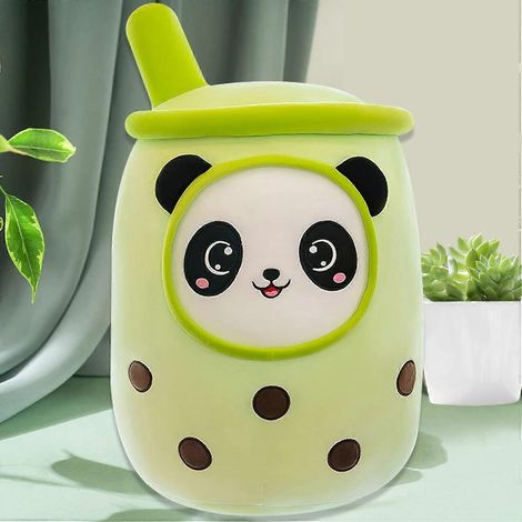 Bubble-Tea-Plüschtier, Bubble-Tea-Plüschtier, Plüschkissen, Kinderspielzeug, Geburtstagsgeschenk (Grün, 35 cm/13,7 Zoll) (1/5)