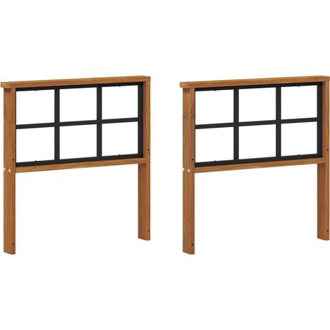 Armlehne 2 stk. Natur 60 x 6 x 61 cm Massivholz Akazie vidaXL (1/5)