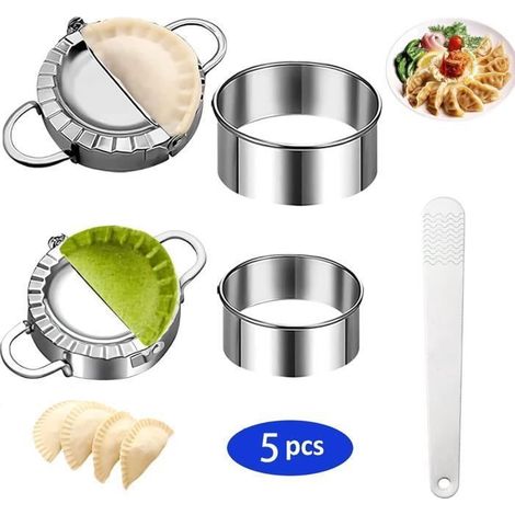 Moule à Ravioli,Moule à Pelmeni,Machine à raviolis,moule à boulettes,Cuillère à remplir,Rond Découpe Moule,pour Wontons,Dumplings (1/4)