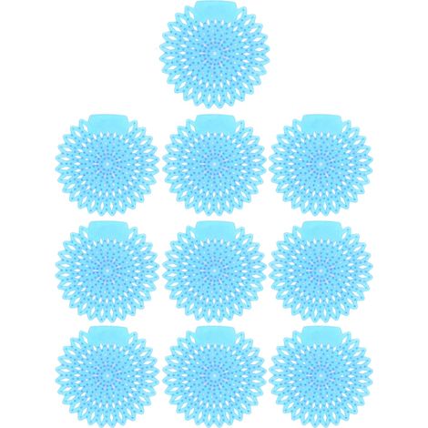 Lot de 10 tapis désodorisants pour urinoirs, anti-éclaboussures et longue durée, pour toilettes et salle de bain, motif lotus. (1/5)