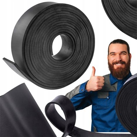Gummistreifen für Balken, rutschfestes Nivellierband 300 cm x 5 cm x 6 mm (1/5)