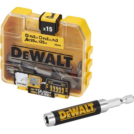 DEWALT DT71573-QZ - Set di accessori TOUGHCASE – Punte di avvitamento – PH2 x2, PZ2 x2, PZ3, T20 x6, T25 x4 – per trapano a vite (1/4)