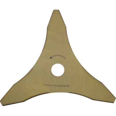 Lame pour débroussailleuse à 3 dents 255x1.4x25.4mm (1/3)