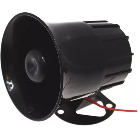 Leistungsstarke kabelgebundene Hupensirene - wetterfest / 6 Töne / 12V Stromversorgung / 118 dB