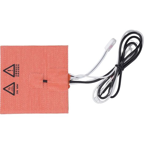 10 x 10 cm Silikon-Heizkissen mit guter Wärmeleitfähigkeit, flexibel, für 3D-Drucker, geeignet für Voron 0 0.1 DC 24V 60W (1/5)