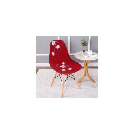 TAISHENGDA-Lot de 2 housses de chaise extensibles motif coquillage, housse de chaise moderne imprimée antidérapante et anti-poussière (1/5)