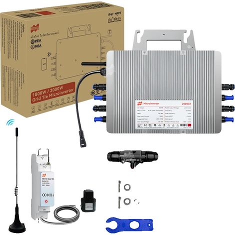 Micro-onduleur Solaire, Haute Efficacité, Design Compact, avec retour d'eau, 230V, 22-50V (1/2)