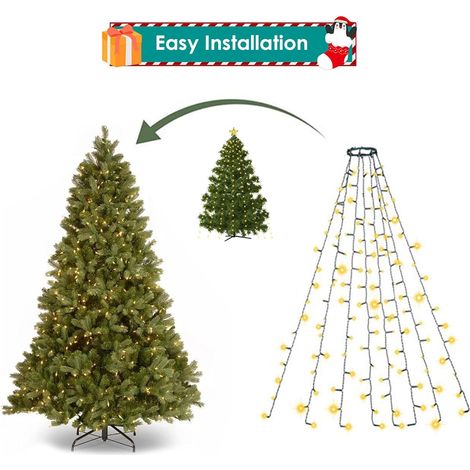 Guirlande Lumineuse LED 200 fiale 8 modalità Éclairage 1.5M Hauteur Idéale pour Fêtes Mariages Anniversaires avec Fonction Minuterie - AUTRES (1/3)