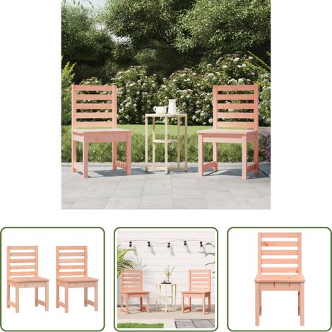 Holzstühle - Gartenstühle 2 Stk. 50x48x91,5 cm Massivholz Douglasie (1/5)
