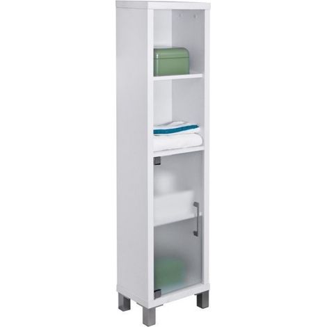 Gala 8902 TOPKIT Etagère de salle de bains TOPKIT Meuble de salle de bains Colonne étroite Dimensions : 139x33x23 cm Blanc (1/5)