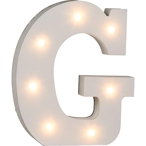 Lettera F Lampada Out of the Blue, in legno, con 7 LED decorazione interna (1/3)