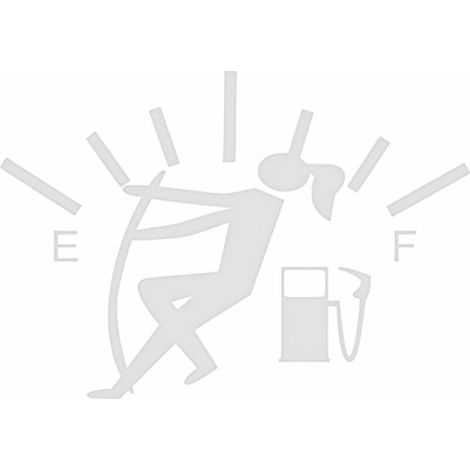 Autocollants drôles de voiture autocollant vide de jauge de carburant autocollant de consommation de gaz élevée pour voiture, camionnette, SUV - blanche Sticker véhicule (1/5)