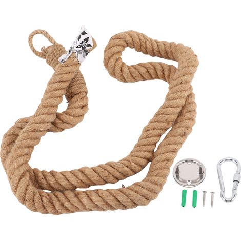 Professionnel Cat Climbing Rope for Ceiling with Hook Screws Clip Wall Mounted Kitten Scratching Post Furniture 2.7m / 8.9ft – Haute résistance, bricolage, atelier, construction, installation (1/5)