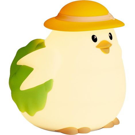 Luce notturna per bambini, luce notturna RGB in silicone per neonati, luce notturna a forma di animale carino con controllo touch, per la cameretta dei bambini (1/4)