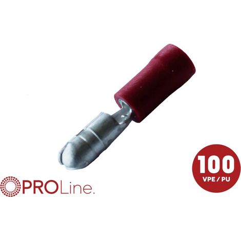 ACV 340025-1-0-p Connettore circolare Ø perno: 4.0 mm Completamente isolato Rosso 1 pz. Pezzo