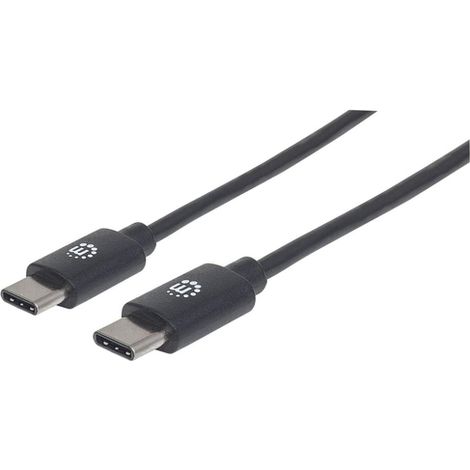 Câble USB Manhattan 353342 USB 2.0 1 m USB C Noir (1/5)