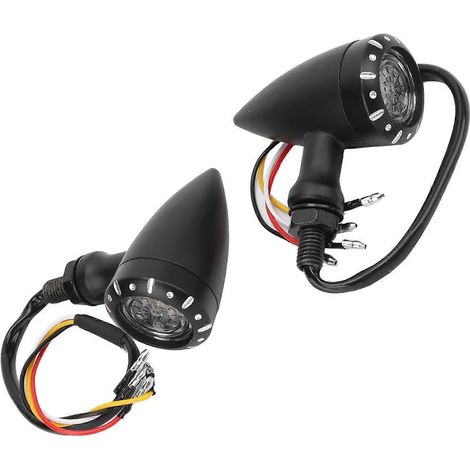 12V Motorrad-Blinker Vintage-Blinker Zweifarbige LED Universal