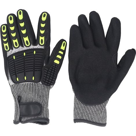 Cut gloves for men and women L size Impact Mechanical operation Abrasion Thickened palm Support touch screen Welding Gardening Site work (L) (1/5)