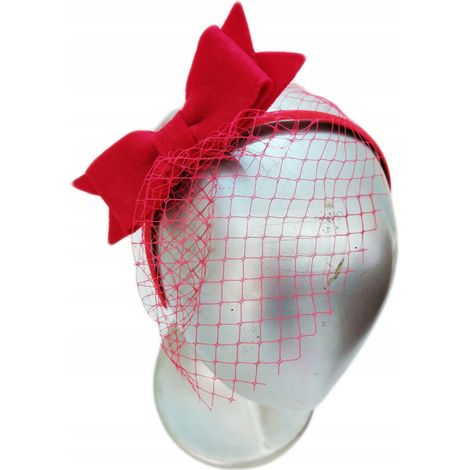 Élégant bandeau-naceau rouge à nœud papillon, style années 1920