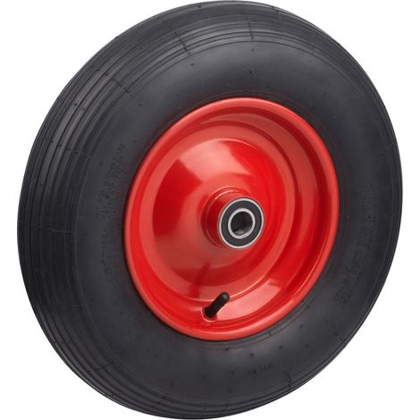 Metafranc Luftrad Ø 400 mm, Butyl-Schlauch - Stahl-Felge - Typ 4.80 / 4.00 - 8 - 250 kg Tragkraft - Kugellager