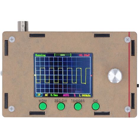 Oscilloscope Numérique Portable 2,4 Pouces LCD 200kHz Bande Passante 1MSa/s DC 9V Signal Forme d'Onde (1/5)