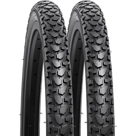 Lot de 2 pneus de vélo 24 Pouces 24 x 1,75/47-507 Compatible avec Les pneus Montagne Vélo 24 x 1,75 (1/5)