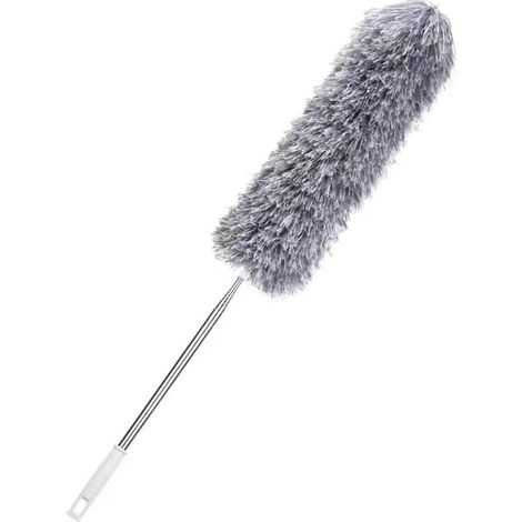 Balai À Poussière Microfibre - Manche Télescopique Réglable 80 à 280 cm - Tête Flexible Lavable - Pour Nettoyage Plafonds Ventilateurs Plinthes (1/5)