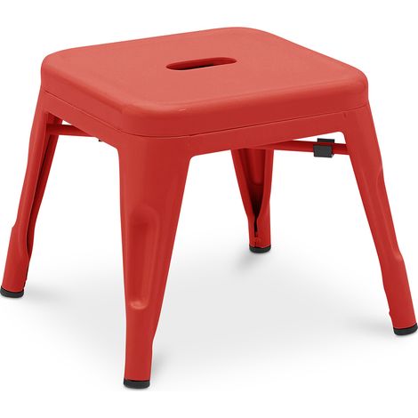 Sgabello per bambini Stylix Design Industriale Acciaio - Nuova Edizione Rosso