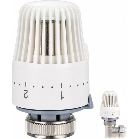 M30 x 1,5 Tête Radiateur Thermostatique,Tete thermostatique radiateur, Remplacement de Thermostat de Radiateur avec Réglage Automatique de Température, Compatible Maison et Bureau,B (1/4)