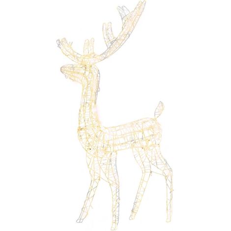 Renne de décoration de Noël Acrylique 140 LED blanc chaud 120 cm CFW615038 (1/5)
