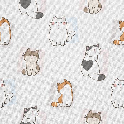 Tissu d'ameublement extérieur Oxford - Motif chaton I DX599 (1/5)
