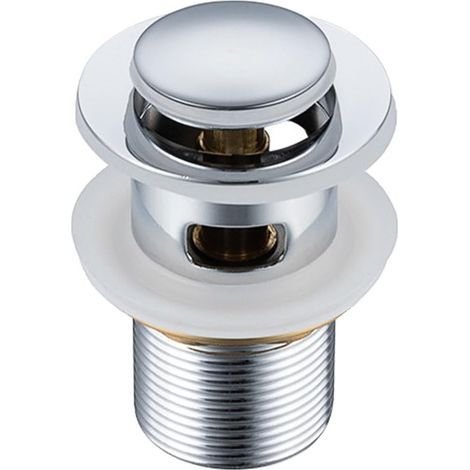 Bonde de lavabo avec trop-plein, bonde universelle, clapet POP UP pour lavabos, bonde de lavabo avec trop-plein (avec trou) (1/4)