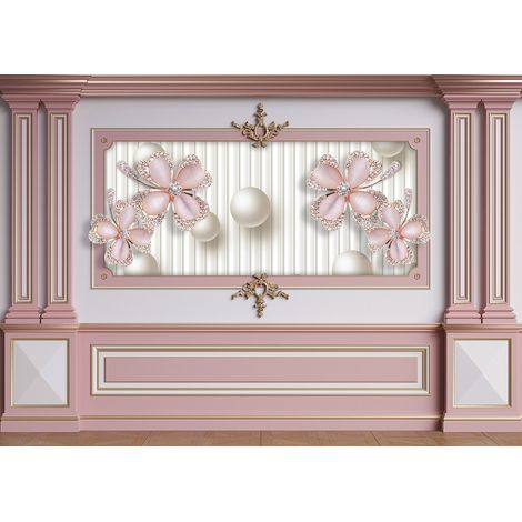 Papier peint panoramique - Moulures 3D - 130 cm x 93 cm