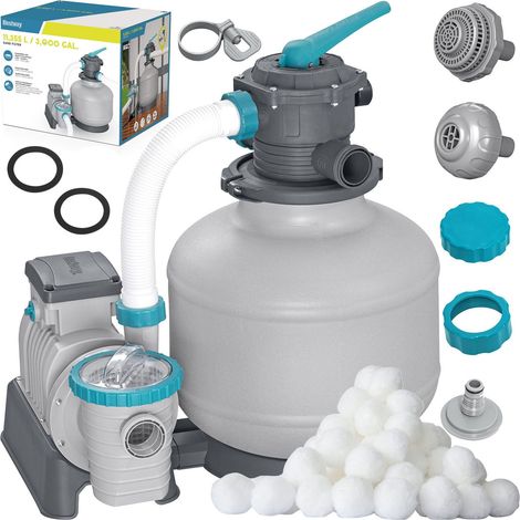 Sandpumpe für Pools 11355 L/h Bestway 58486 + Filterbälle