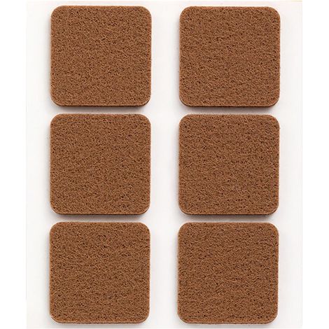 LOT DE 6 TAPIS EN CUIR SYNTHÉTIQUE ADHÉSIFS 31x31mm PLASFIX INOFIX (1/3)