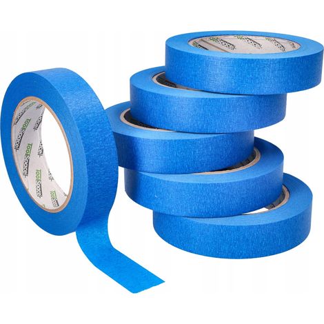 Ruban adhésif papier 25 mm/50 m bleu x 6 pièces (300 m) (1/5)