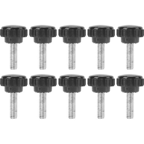 10 Poignées de serrage M6x20x20, écrou de verrouillage à filetage droit, poignée de tour, boulon de blocage pour étau, lot de 10 (1/5)
