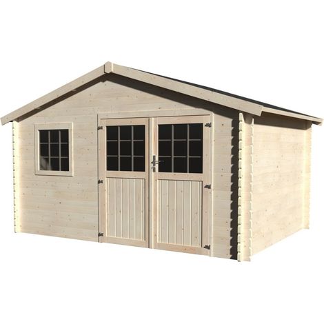 Casetta in Legno da Giardino 4x3 m 28mm BlockHouse (1/3)