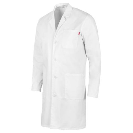 Bata de servicios manga larga unisex bolsillos de parche 539004 VELILLA XL Blanco