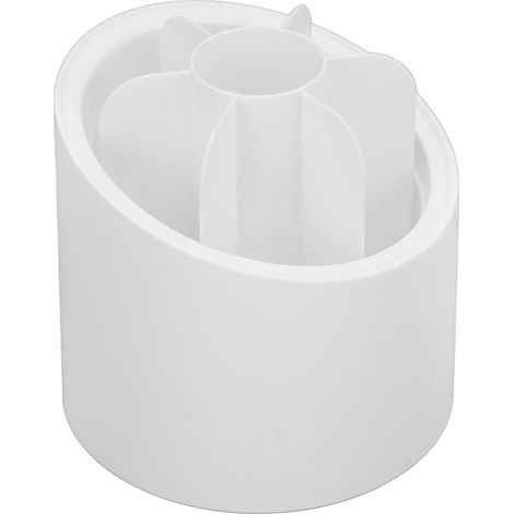 Porte-stylo rotatif à 360° avec 7 compartiments, blanc, résistant, auto-adhésif et antidérapant. Joli porte-stylo pour le bureau et l'école.