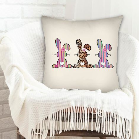Housse de coussin sans coussin 45x45 à fermeture éclair invisible pour couples petit ami petite amie (1/5)