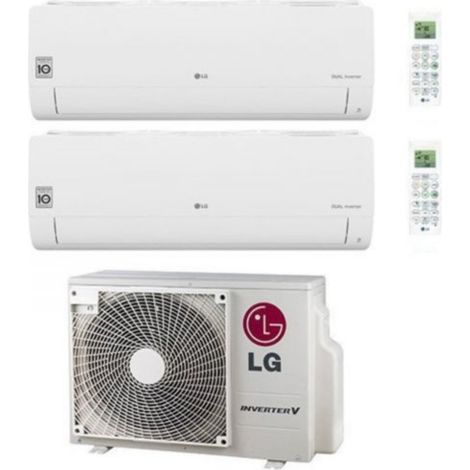 LG Dual Split Inverter Klimagerät Libero Smart Series 18+18 mit MU5R30 UL0 R-32 Wi-Fi Integrated 18000+18000 - Neu