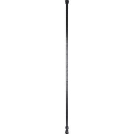 Tringle à rideaux télescopique à ressort, 70-120 cm, noire (1/5)