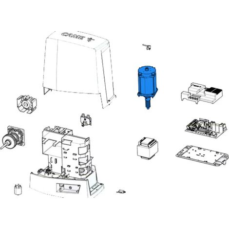 Came – Ensemble moteur de remplacement pour portail coulissant – Compatible BKV20AGS, BKV15AGS, BKV15ALS, BKV20ALS, BKV25AGS, BKV25ALS – 880010183